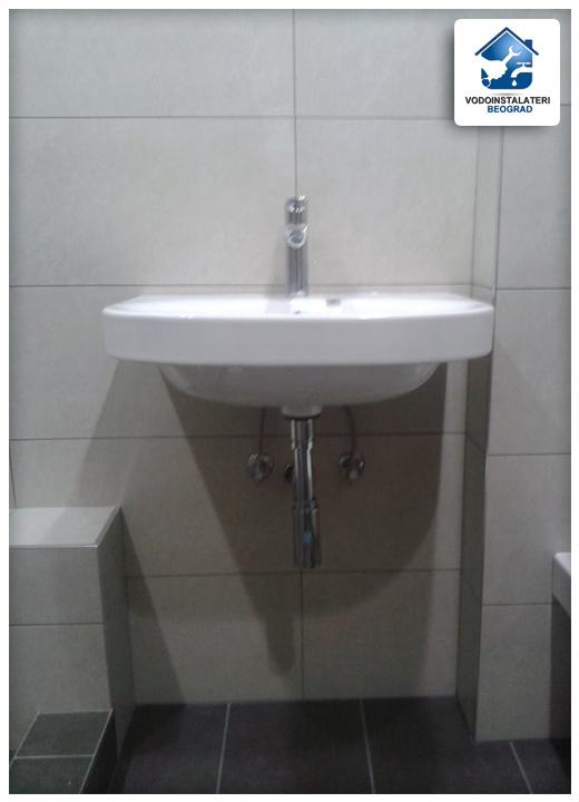 Adaptacija kupatila Beograd - ugradnja lavaboa - pre i posle