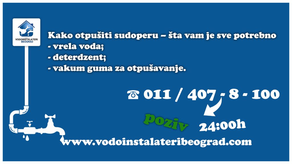 Kako otpušiti sudoperu - Vodoinstalateri Beograd Tim