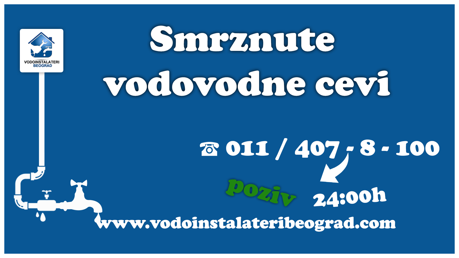 Smrznute vodovodne cevi - Vodoinstalateri Beograd Tim