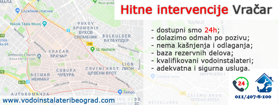 Hitne intervencije Vračar - Vodoinstalateri Beograd Tim
