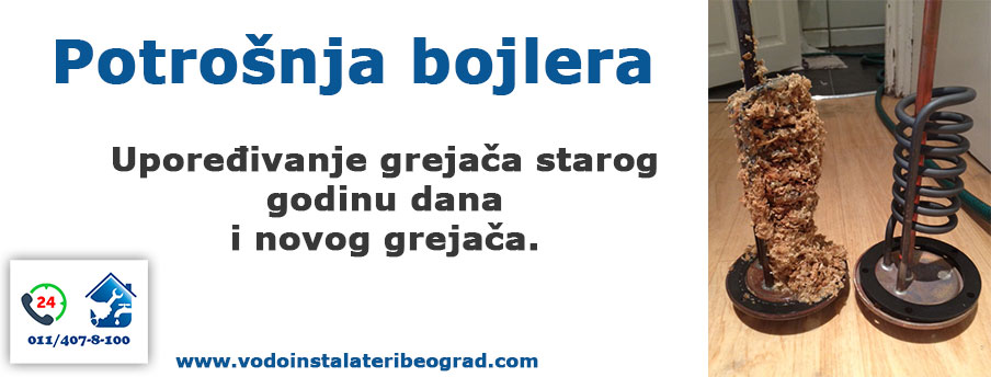 Potrošnja bojlera - stanje grejača - Vodoinstalateri Beograd Tim