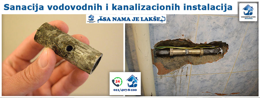 Sanacija vodovodnih i kanalizacionih instalacija - Vodoinstalateri Beograd Tim