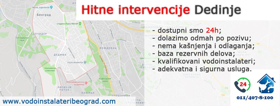 Hitne intervencije Dedinje - Vodoinstalateri Beograd Tim