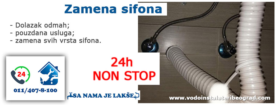 Zamena sifona - Vodoinstalateri Beograd Tim