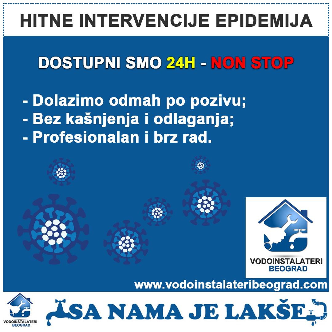 Hitne intervencije epidemija - Vodoinstalater Beograd Hitne intervencije epidemija - Vodoinstalater Beograd