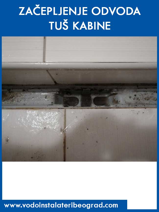 Začepljenje odvoda tuš kabine