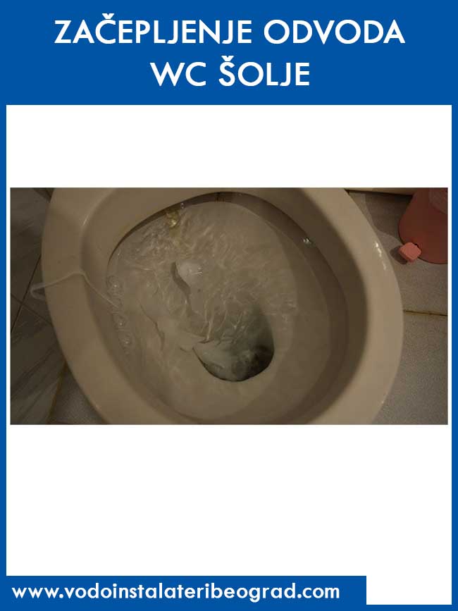 Začepljenje odvoda wc šolje