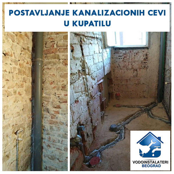 Postavljanje kanalizacionih cevi u kupatilu - Vodoinstalateri Beograd Tim Postavljanje kanalizacionih cevi u kupatilu - Vodoinstalateri Beograd Tim