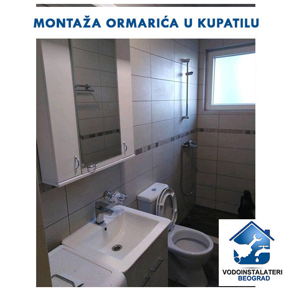 Montaža ormarića u kupatilu Dorćol Beograd