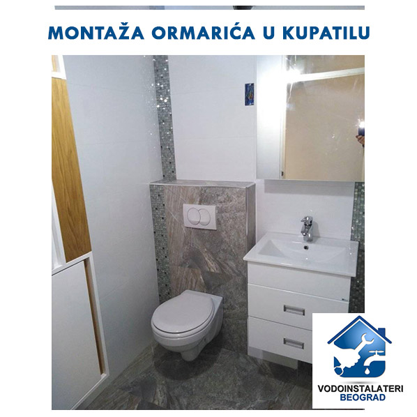 Montaža ormarića u kupatilu Karaburma Beograd