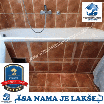 Proces sečenja kade radi lakšeg ulaska starijih osoba, invalida i svih ostalih osoba kojima je otežan ulazak u kadu