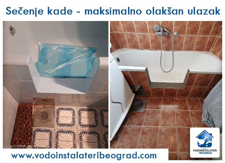 Sečenje kade za maksimalno olakšan ulazak